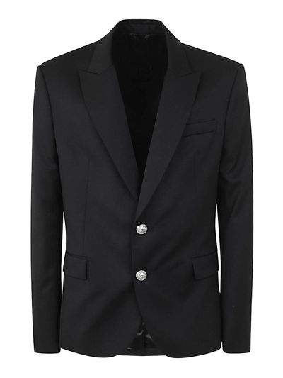 Balmain Wool Jacket In Black