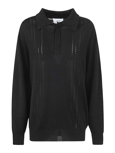 Lardini Long Sleeves Polo Clothing In Black