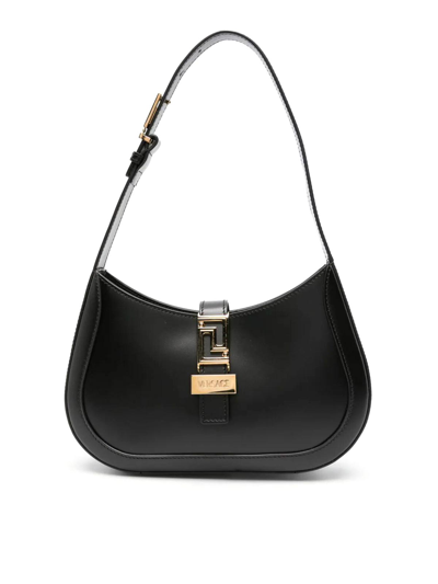 Versace Small Hobo Bag In Black