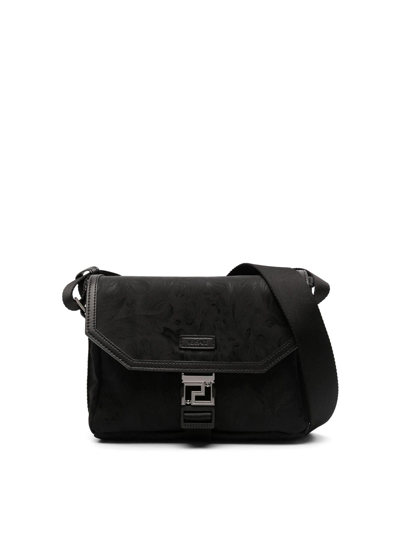 Versace Messenger Bag In Black