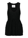 Shop Jil Sander Embossed Top In Black