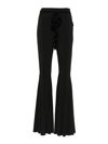 Rotate Birger Christensen Ruffle-detailing High-waist Flared Trousers In Black