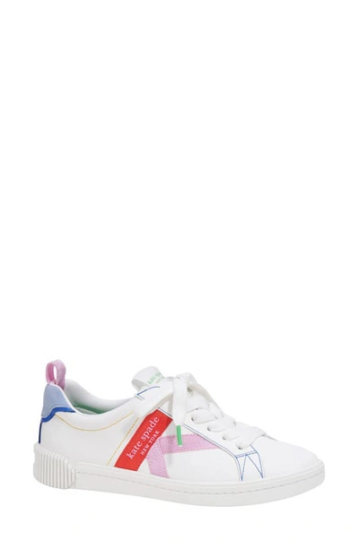 Kate Spade Signature Sneakers In True White,north Star Multi