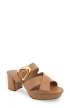 Aerosoles Collin Platform Sandal In Doe Leather