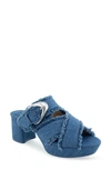 Aerosoles Cosmic Suede Heel In Medium Blue Denim