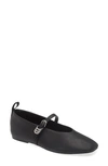 Rag & Bone Black Spire Mary Jane Ballerina Flats In Blk Leather