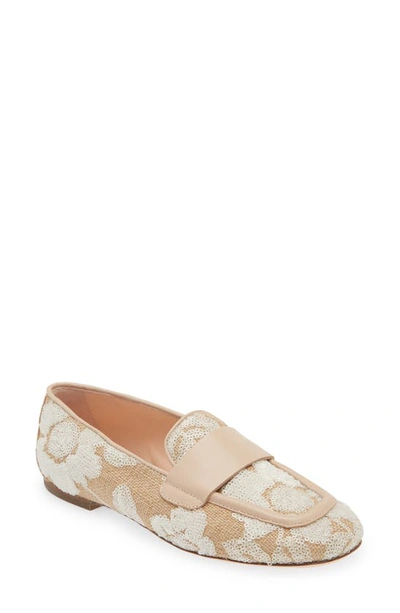 Agl Attilio Giusti Leombruni Sheryl Raffia Loafer In White-ghibli