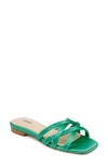 L'agence Abelle Slide Sandal In Amazon Green