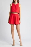 Black Halo Sanibel Crop Top & High Waist Shorts Set In Wildfire