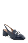 Aerosoles Allure Slingback Pump In Navy Leather