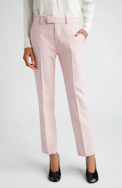 Burberry Tailored Straight Leg Wool Trousers In Cameo