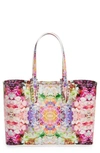 CHRISTIAN LOUBOUTIN CABATA SMALL BLOOMING LEATHER TOTE