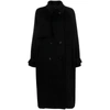 Alberto Biani Leather Coats In Black