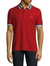 LACOSTE Short-Sleeve Striped Cotton Polo