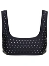 The Andamane Black Sports Bra With Crystals In Black
