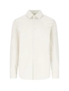 Burberry Striped Silk Shirt In White