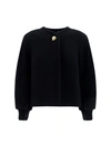 Chloé Embellished Wool-blend Jacket In Black