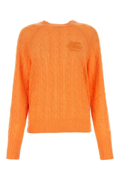 Etro Orange Cashmere Sweater In Yellow