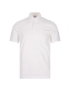 Fedeli Plain Short-sleeved Polo Shirt In White