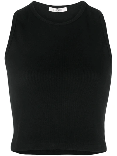 Gauchère Racerback Crop Top In Black