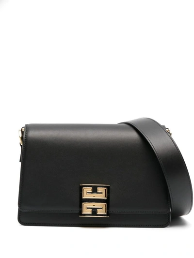 Givenchy 4g Leather Crossbody Bag In Black