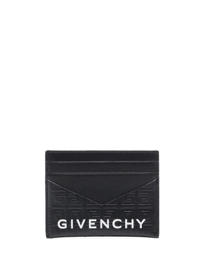 Givenchy G-cut Leather Card Case In Black