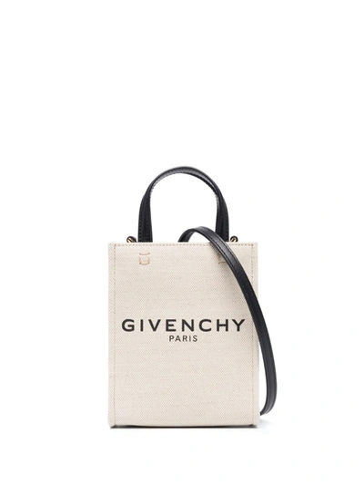 Givenchy G-tote Mini Shopping Bag In Beige