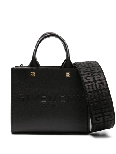 Givenchy G-tote Mini Leather Handbag In Black