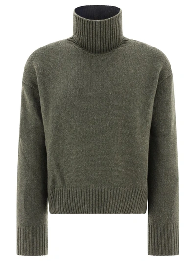 Givenchy Turtleneck Oversized Knit Sweater In Green