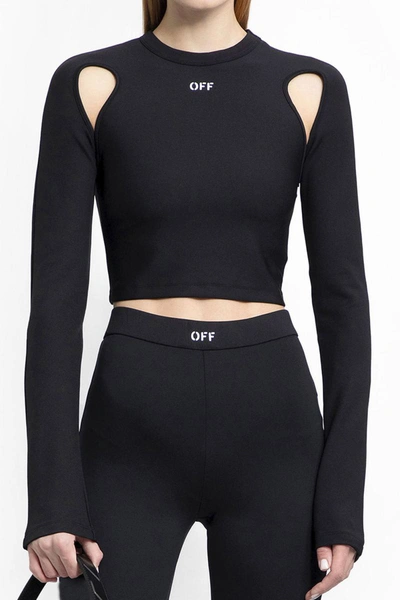Off-white Off White Woman Top Woman Black Top In Black/white