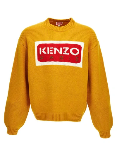 Kenzo Tricolor  Paris Sweater In Yellow