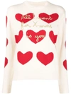 Mc2 Saint Barth Heart-knit Slogan-embroidered Jumper In All I Want 10