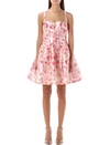 Philosophy Di Lorenzo Serafini Radzmir Mini Dress In Watercolor Rose Print In Rose Print