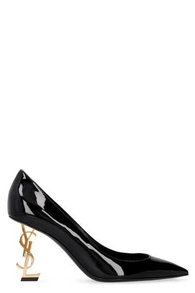 Saint Laurent Opyum Patent Leather Pumps In Black