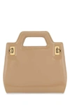 Ferragamo Beige Wanda Mini Satchel Bag In Beige O Tan