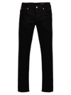 Dolce & Gabbana Black Skinny Jeans With Logo Plaque At The Back In Stretch Cotton Denim Man