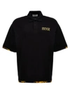 VERSACE JEANS COUTURE BAROCCO POLO BLACK