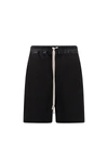 RICK OWENS ORGANIC COTTON BERMUDA SHORTS WITH LATERALI SLITS