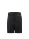 Valentino Garavani Black Bermuda Shorts With Vlogo Print In Toile Iconographe Man