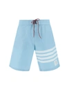 Thom Browne Light Blue Nylon Blend Swimming Shorts