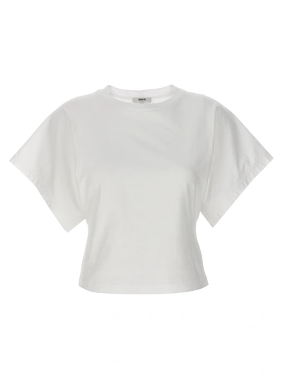 Agolde Britt Cotton T-shirt In White