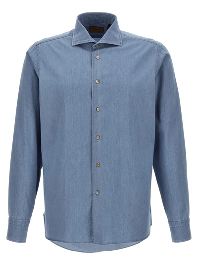 Borriello Chambray Shirt In Blue