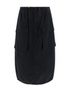 Mm6 Maison Margiela Drawstring Cargo Midi Skirt