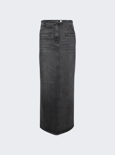 Courrã¨ges Heritage Long Skirt In Stonewashed Grey