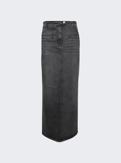 Courrèges Heritage Long Skirt In Stonewashed Grey