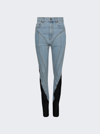 Mugler Women's Spiral Mix Media Jeans