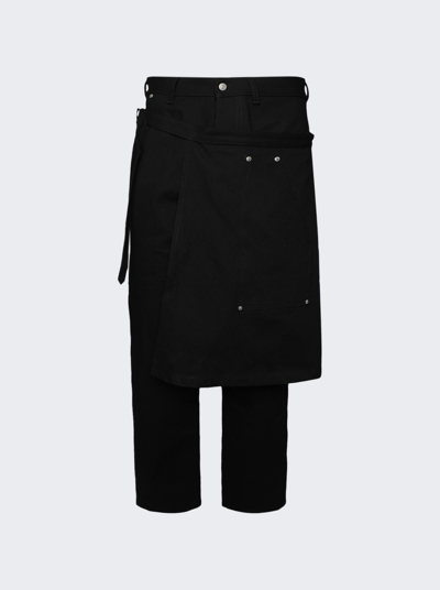 Ouest Paris Apron Pants In Black Denim