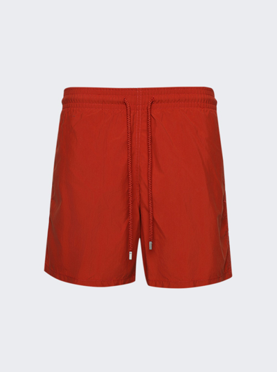 Vilebrequin X Highsnobiety Moorea Swim Trunks In Red Tea