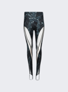 MUGLER PRINTED SPIRAL LEGGINGS