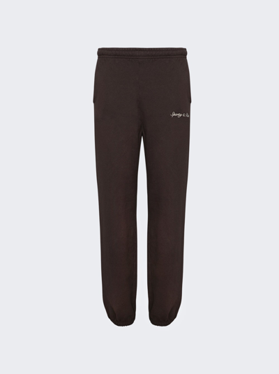 Sporty And Rich Syracuse Sweatpants In Chocolate